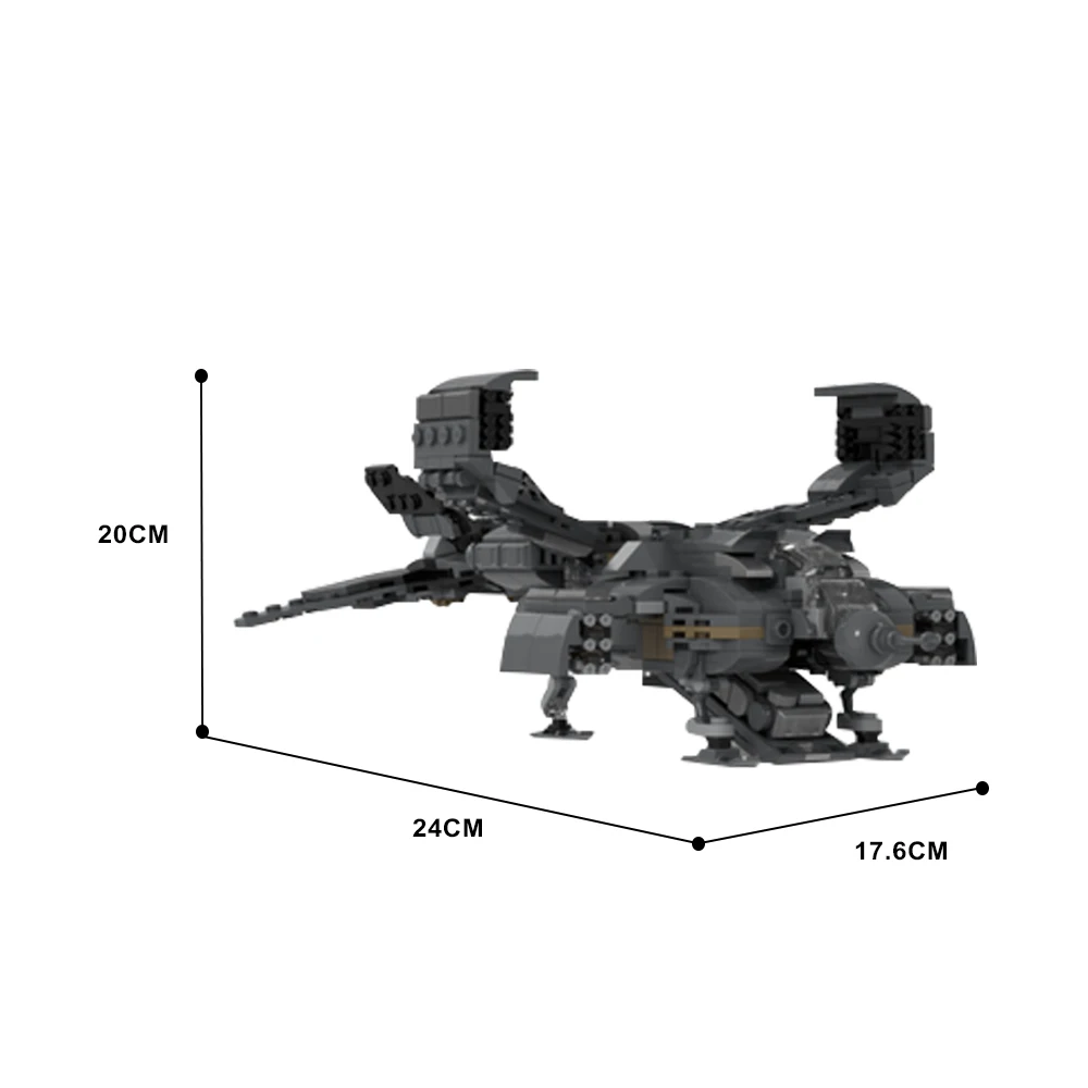 Gobricks MOC  UD-4L Dropship Landing Type Micro Aliens Series PART I Model Aliens Building Block Set Toys For Gift Collect