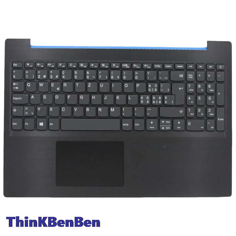 SWS Swiss Black Keyboard Upper Case Palmrest Shell Cover For Lenovo Ideapad L340 15 15IRH Gaming 5CB0U42786
