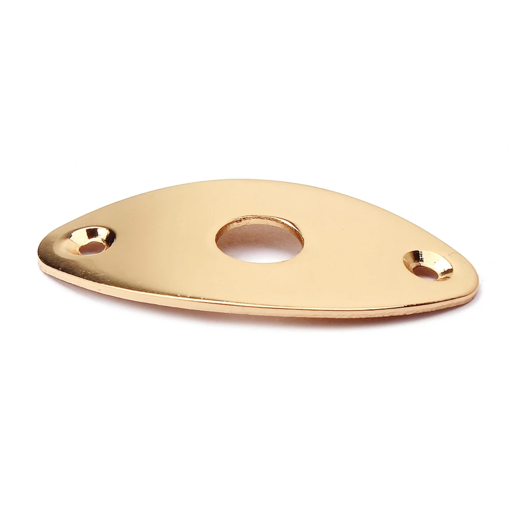 

Golden Socket Sheet Electric Guitar Input Jack Back Plate for Bass Replacement Hardware Sturdy Iron Copper Nickel Plating