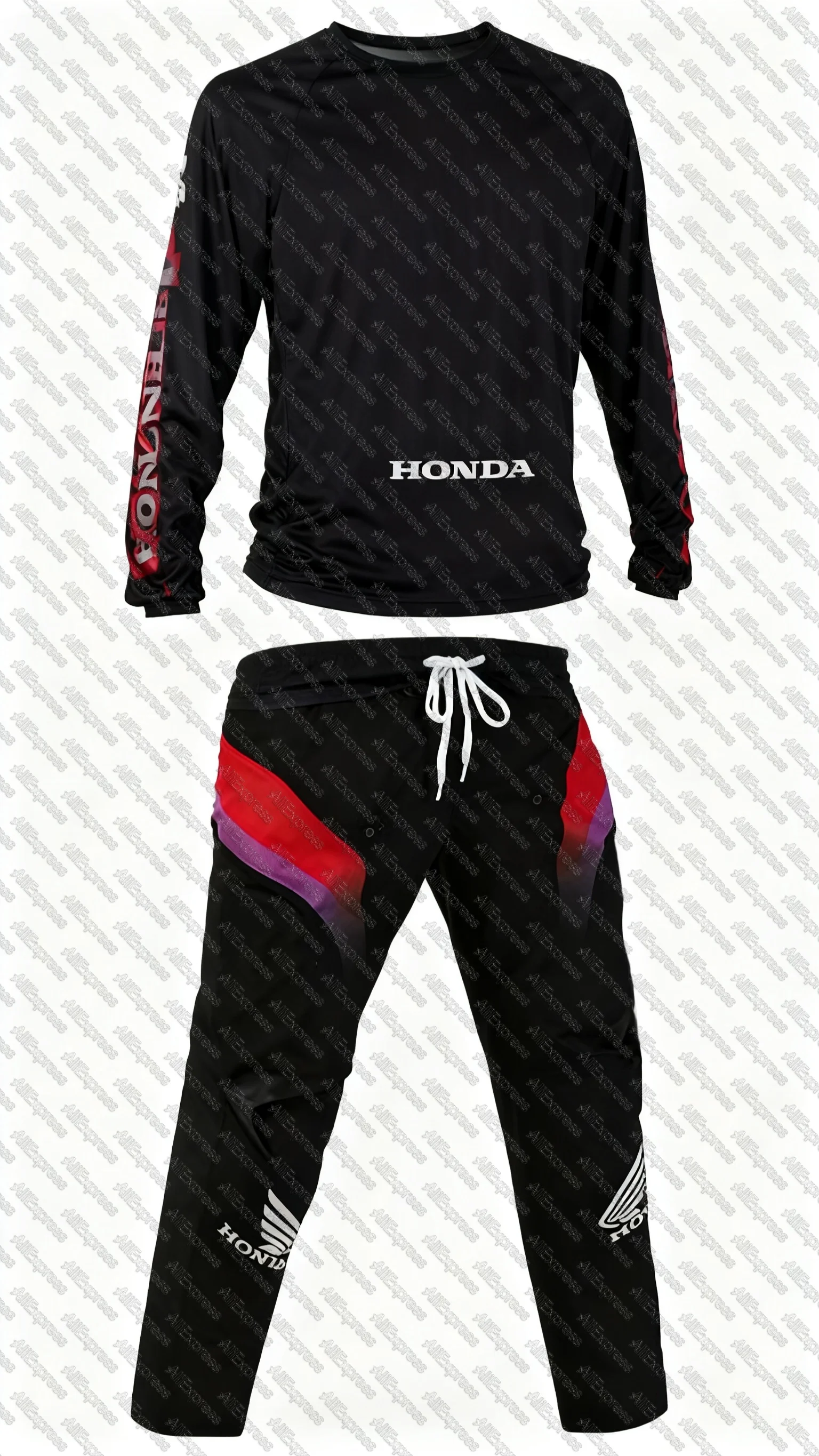 

2024 Racing 180 Honda для взрослых, штаны и трикотаж Combo Mx Dirt Bike, мотоциклетная футболка, дышащий супер гоночный трикотаж для мужчин