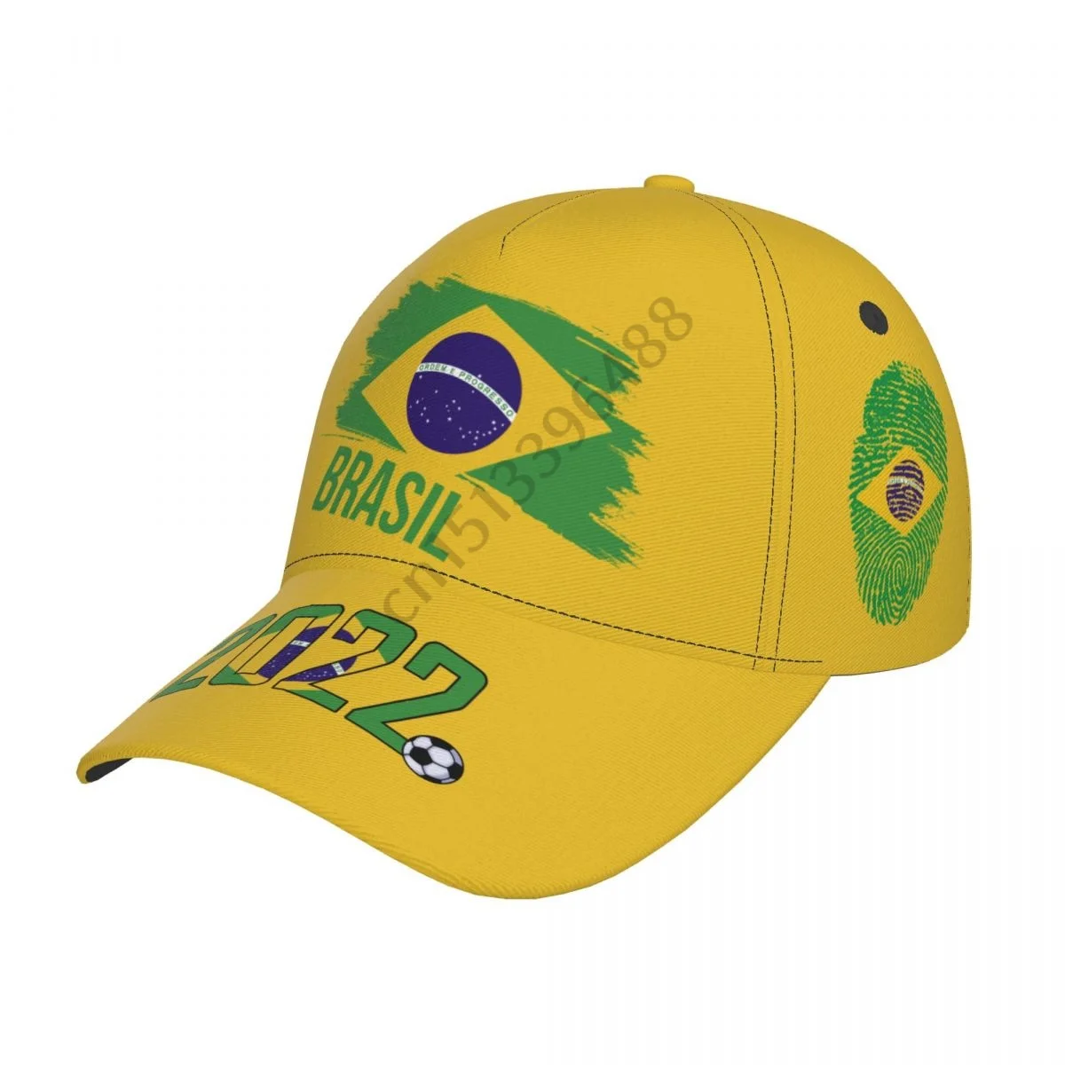 More Design 2022 Brazil Country Flag Soccer Hats Sun Baseball Cap Breathable Adjustable Men Women Outdoor Fishing Hat