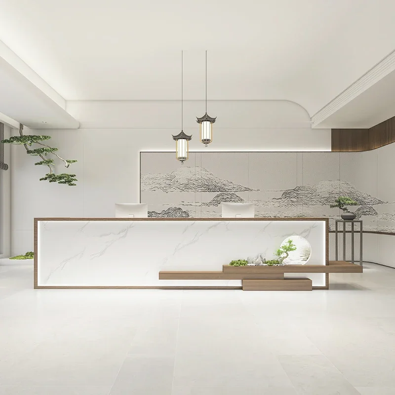 

Lectern Simple Electronic Book Barber Shop Salon Counter Customer Center Furniture Front Desk Reception Desks Luxury Receiption