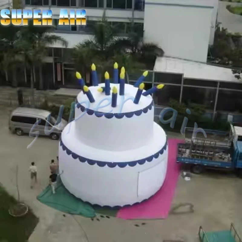 프로모션 활동을 위한 8mH 기념일 축하 풍선 딸기 생일 케이크