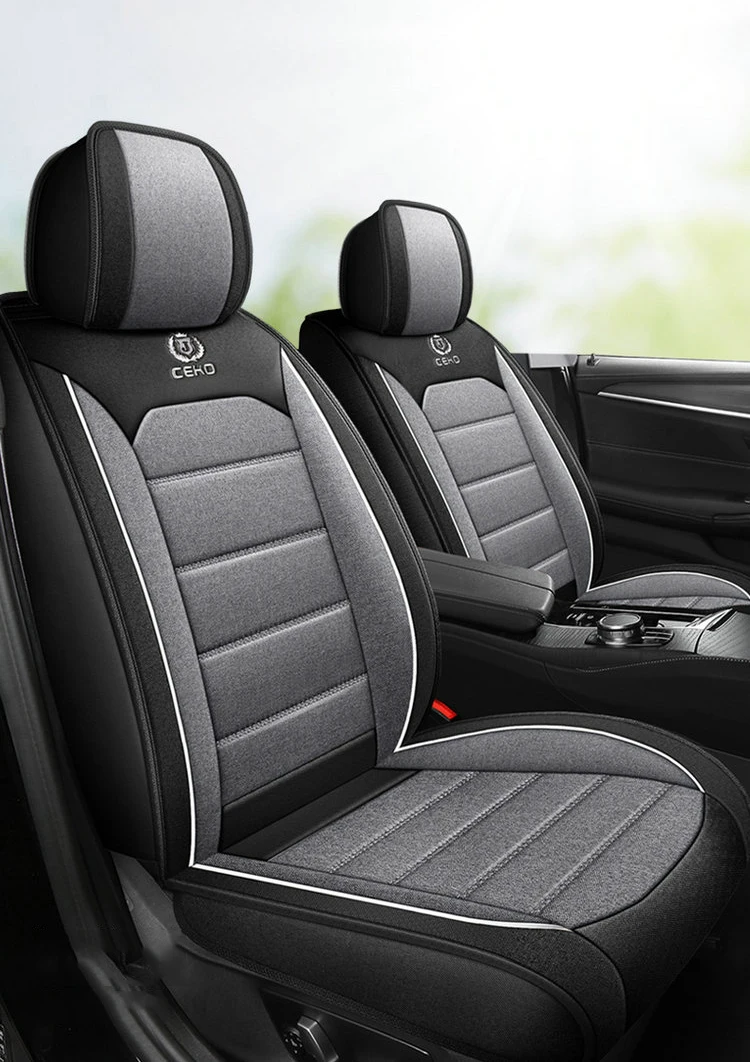 

Universal Flax Car Seat Covers For Mitsubishi Lancer X Outlander Ssangyong Actyon Korando‌ Korando Auto Accessories Breathable