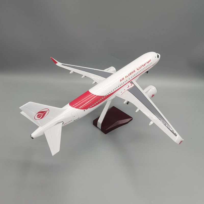 1/80 مقياس دييكاست ايرباص A320 الخطوط الجائرية 47 سنتيمتر الراتنج طائرة أطقم منمذجة ألعاب أطفال مع مصباح ليد وحامل الديكور #5