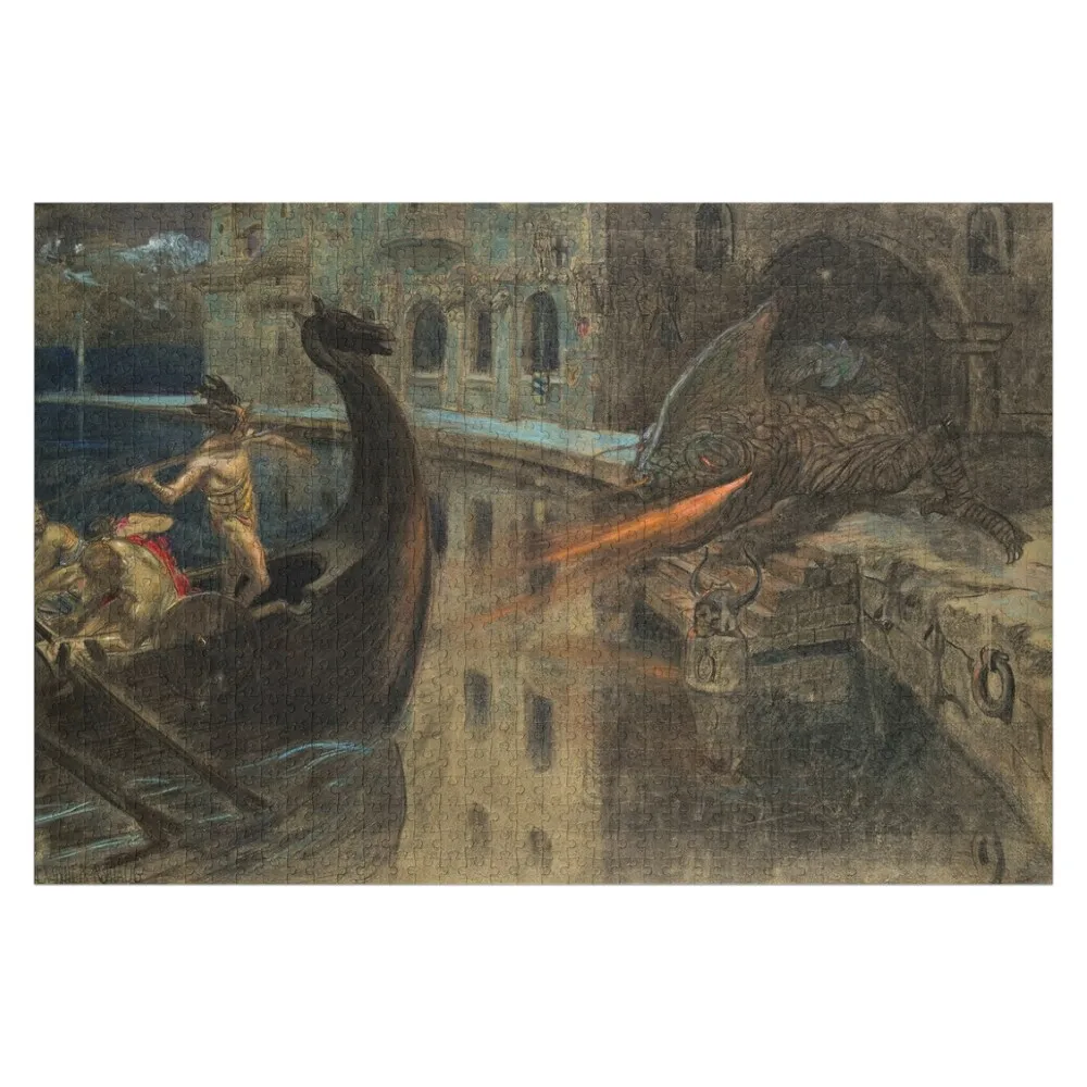 

Alexander Rothaug Mythological Scene with the Midgard Serpent Jigsaw Puzzle Personalized Photo Gift Picture Children Puzzle