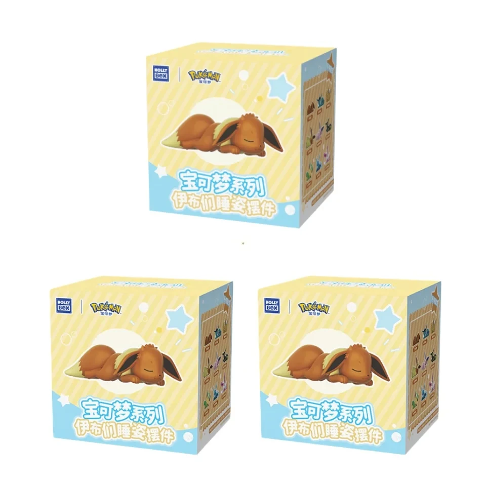 2026 100% Original Pokémon Eevee Schlafposition Serie Blindbox Mystery Box Anime Figur Sylveon Espeon Umbreon Geschenke für Fans