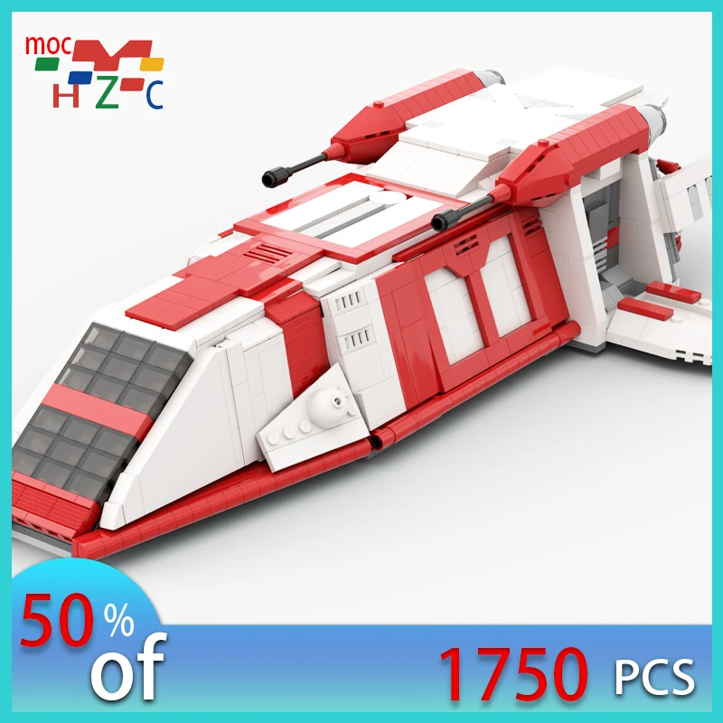 

Republic Troop Transport Spaceship MOC-73037 • 1138 parts model building block DIY gift