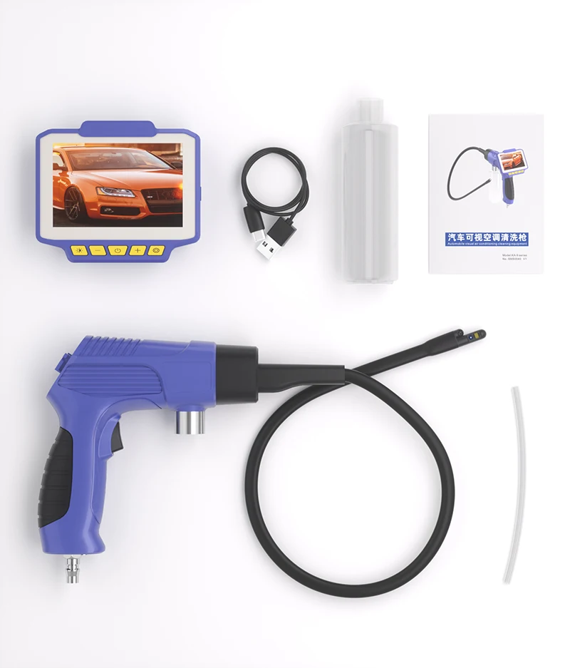 

Dearsee High Pressure Water Spray for Car AC Videoscope With Cleaning with 4.3 Inch Borescope