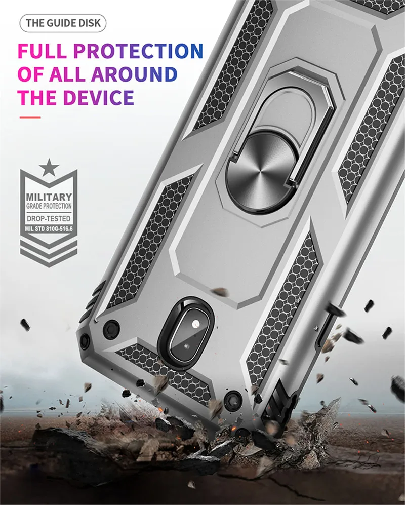 For Samsung Galaxy J3 J4 J6 Prime A8 A7 A6 A9 2018 Car Magnetic Ring Armor Phone Case For J7 J5 Pro 2017 J2 Core Stand Cover