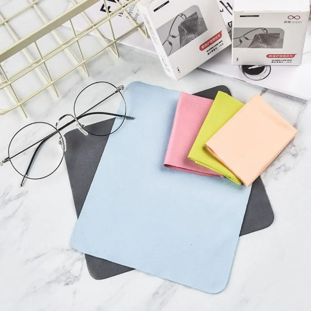 5/10pcs Suede Glasses Clean Microfiber Glasses Cleaning Cloth Multi-color Lens Phone Screen Cleaning Wipe Eyewear Accessories