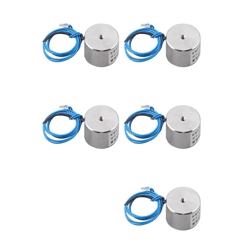 GIGI 5X LS-P25/20 DC12V 5Kg Electric Lifting Magnet Electromagnet Solenoid 10.8Mm