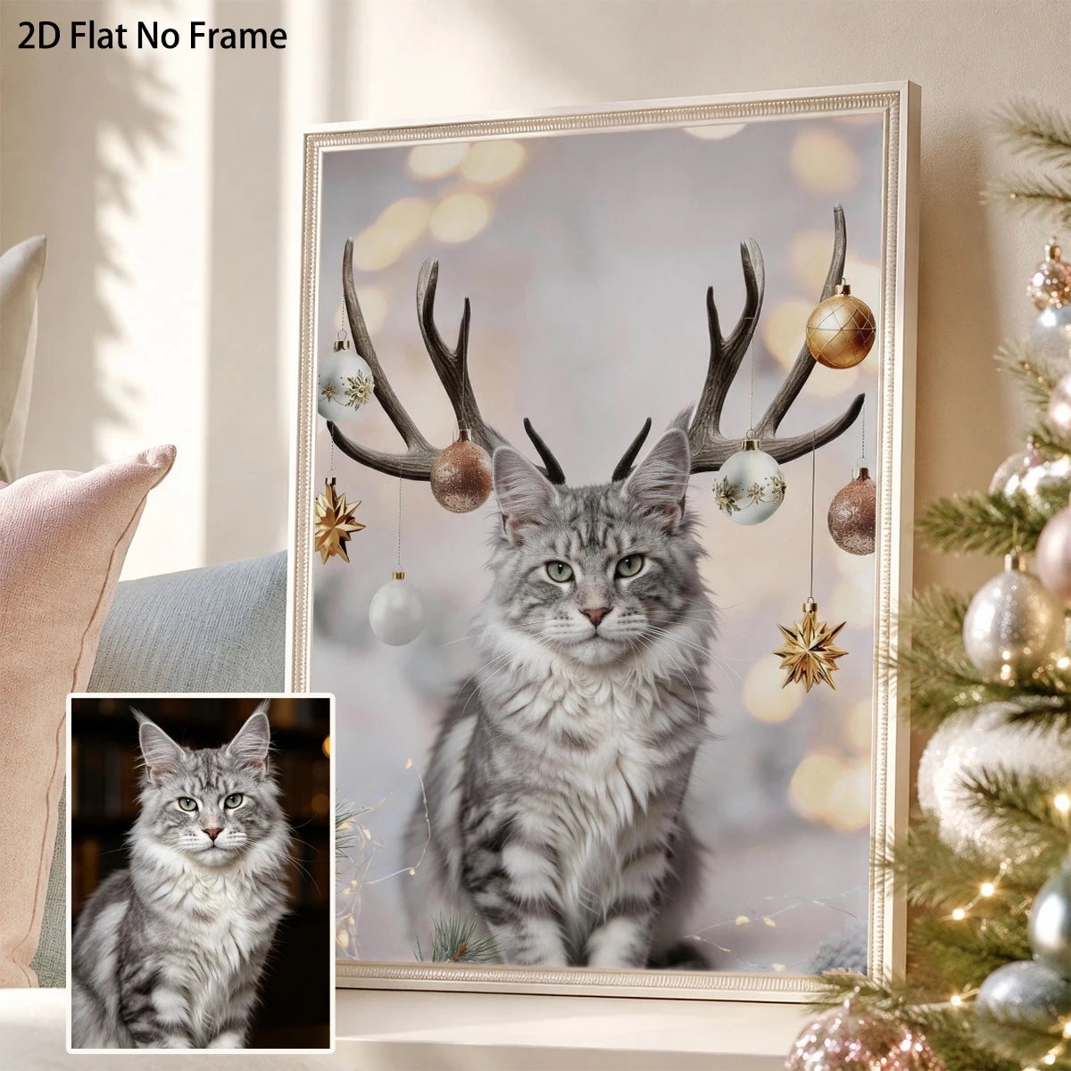 Custom Pet Posters Custom Dog Cat Portrait Photos Personalized Canvas Prints Wall Art Home Wall Decor Custom Christmas Gifts