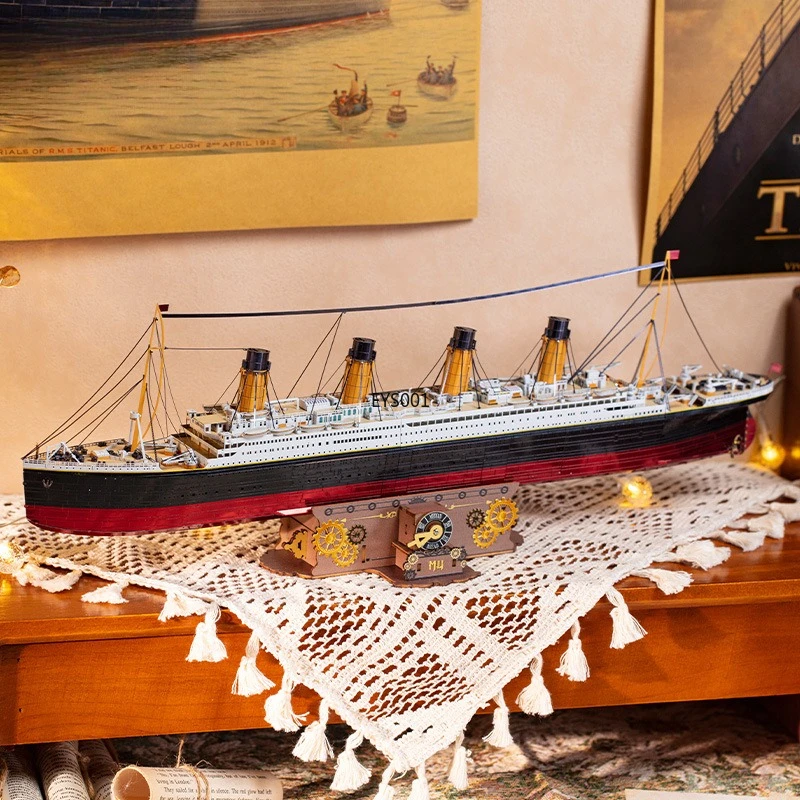 Movie Version RMS Titanic 3D Metal Model Kit DIY Handmade Ornament