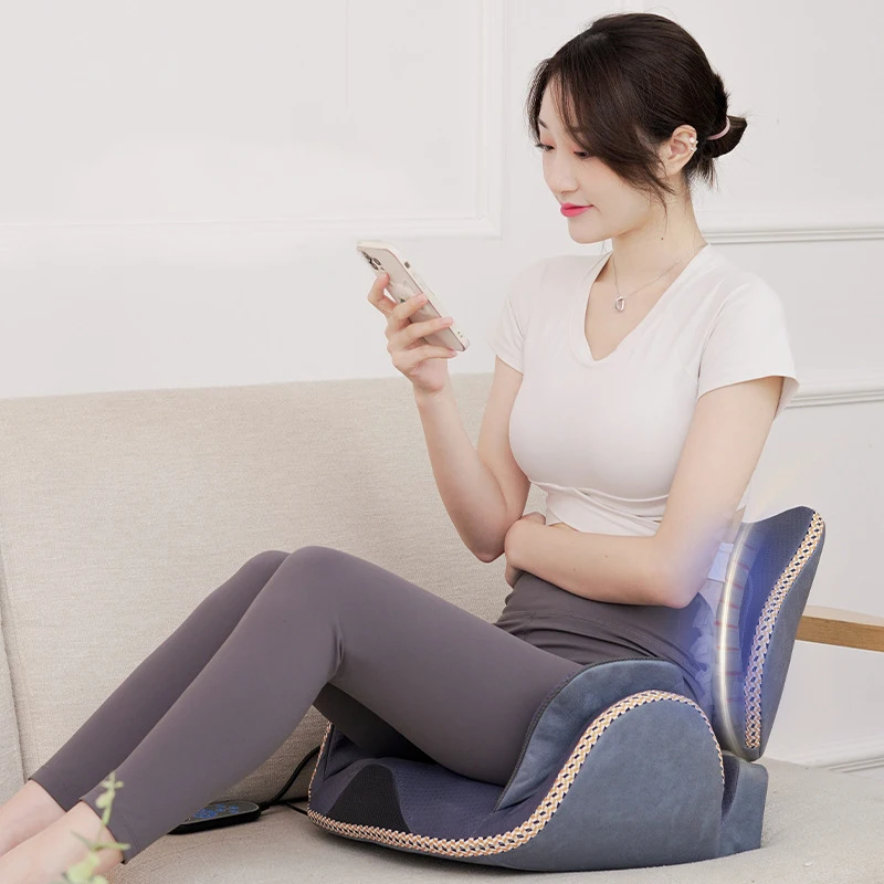 Electric Hip Massager Pelvic Bone Instrument Cushion Retract Hips Lift Hips Multi-Function Household Fold Waist Massager