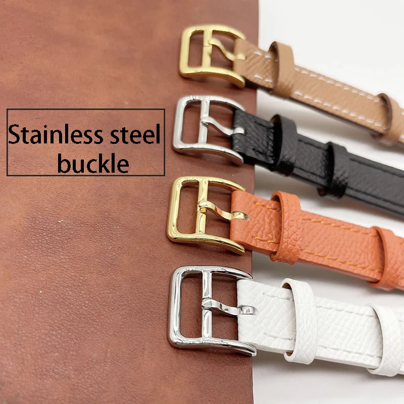 Genuine Leather Long Watchstrap Suitable for Herme-s 16MM Watchband  High Quality Women's bracelet Double Loop Belt