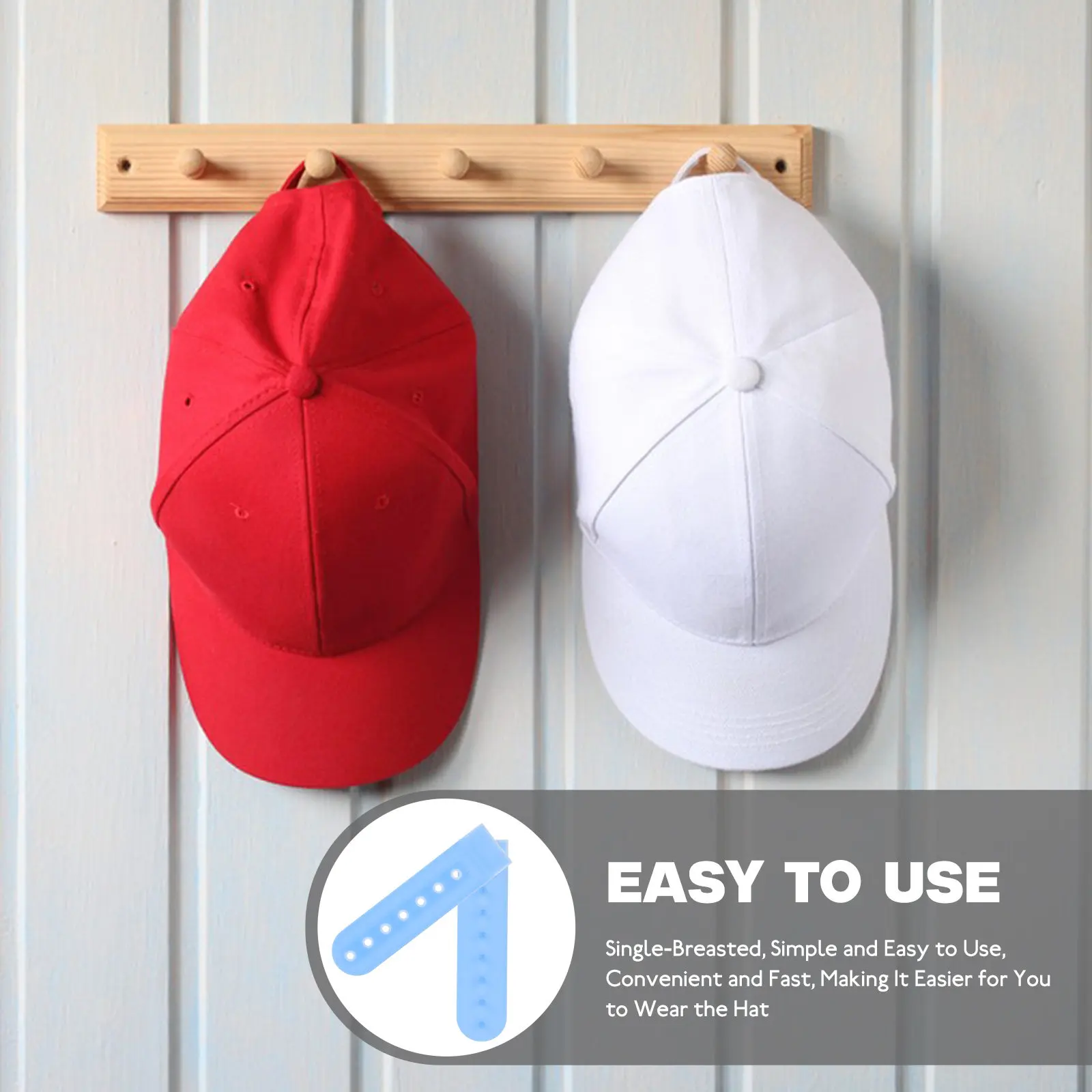 100Pcs Snapback Hat Extender Adjustable Plastic Cap Extender Buckle for Men Women Portable Hat Accessory Replaceable Strap