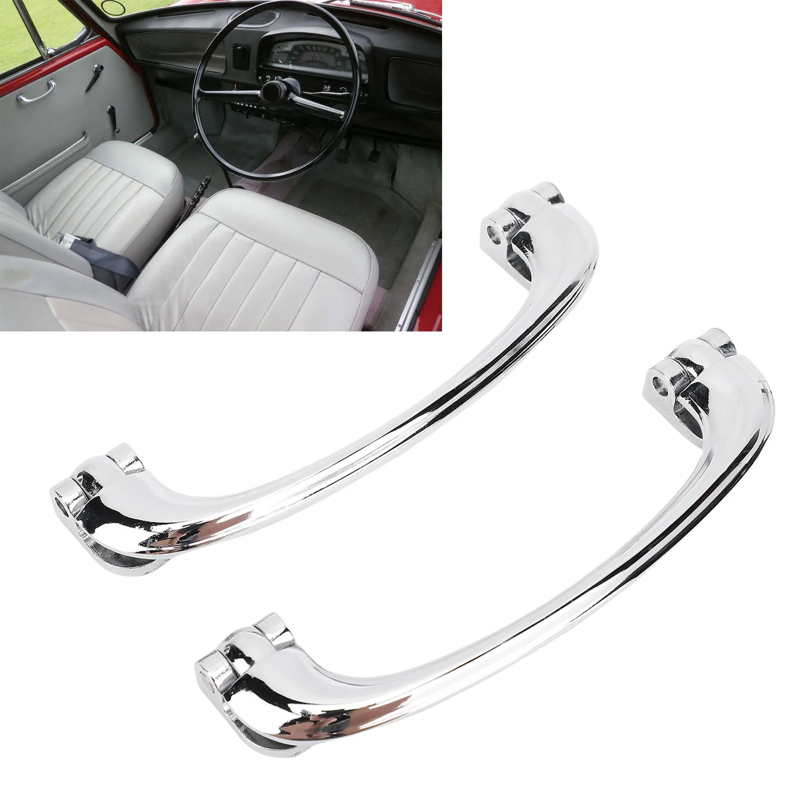 

Пара хромированных внутренних дверных ручек LWH106, универсальные, износостойкие, для замены внутренних дверных ручек классических автомобилей, таких как Тюдор.