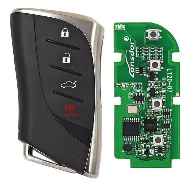 Lonsdor مفتاح ذكي LT20-07 LT20-08 مع شريحة 8A 4 زر مفتاح ذكي PCB مع غلاف لكزس LS500 LS500H ES300h ES200 مجلس 0440