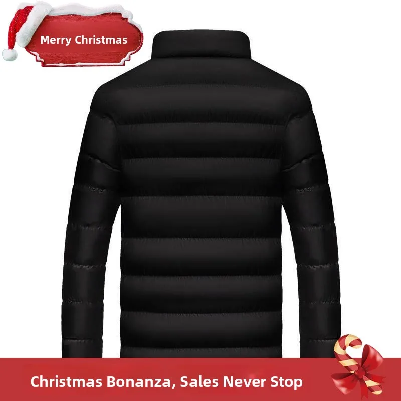 

Men's down Jaet Coat Winter Warm FMOR Mern Sle Filling Silk Cotton Waterproof Coated Fabric Slim Fit Youth Faion