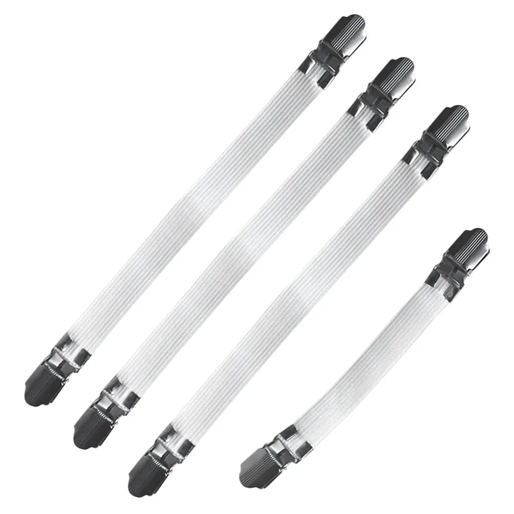 

4pcs Bed Sheet Clip Tablecloth Ironing Board Cover Holders Straps Fastener Clips Adjustable Design Good Elasticity
