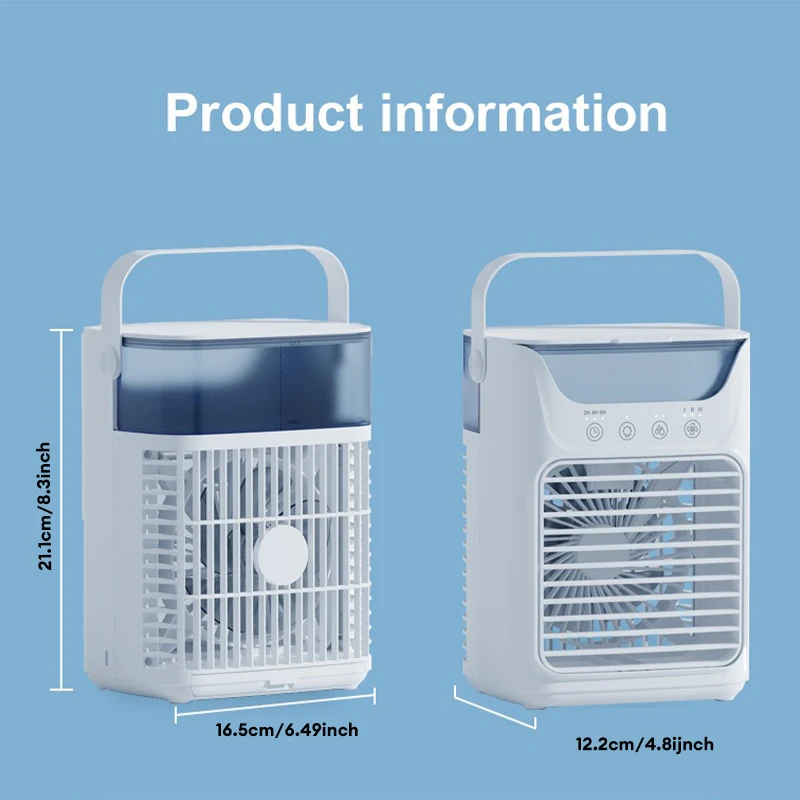 Air Conditioners Desktop Air Conditioners fan Portable Small Mini spray water AC with Timer Small Room Air Conditioners for Room