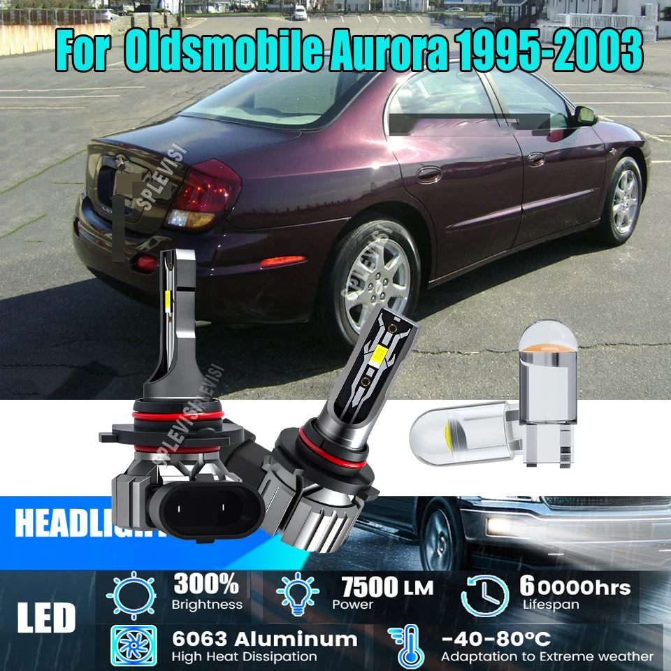 

9005 9006 881 Headlight CSP LED White Bulb Diamond Cut For Oldsmobile Aurora 1995 1996 1997 1998 1999 2000 2001 2002 2003-2003