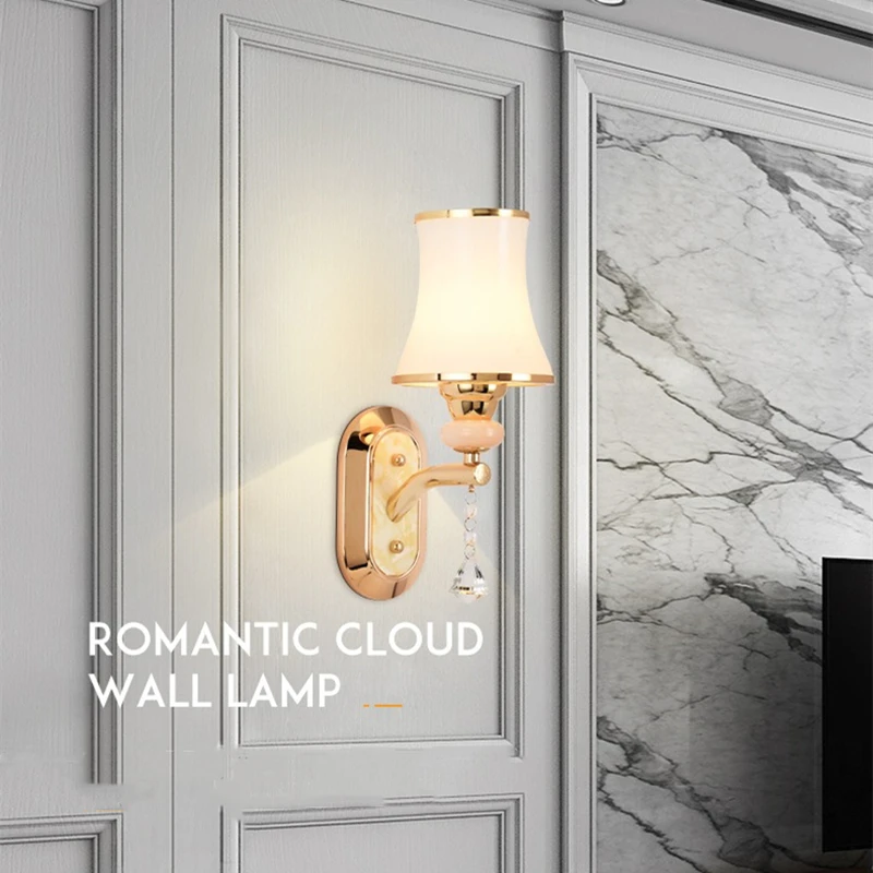 

High quality Hotel Room Wall Lamps Modern Luxury Gold Wall Light Living Room Dining Room Bedroom Decoration Metal Wall Sconce