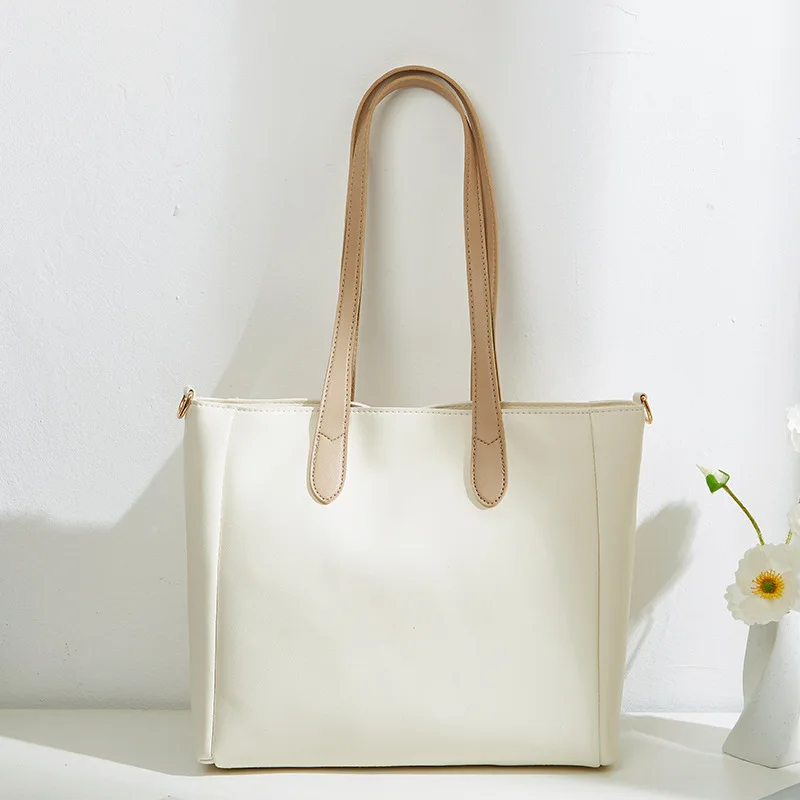 New women's bag versatile solid color soft surface simple single shoulder handbag