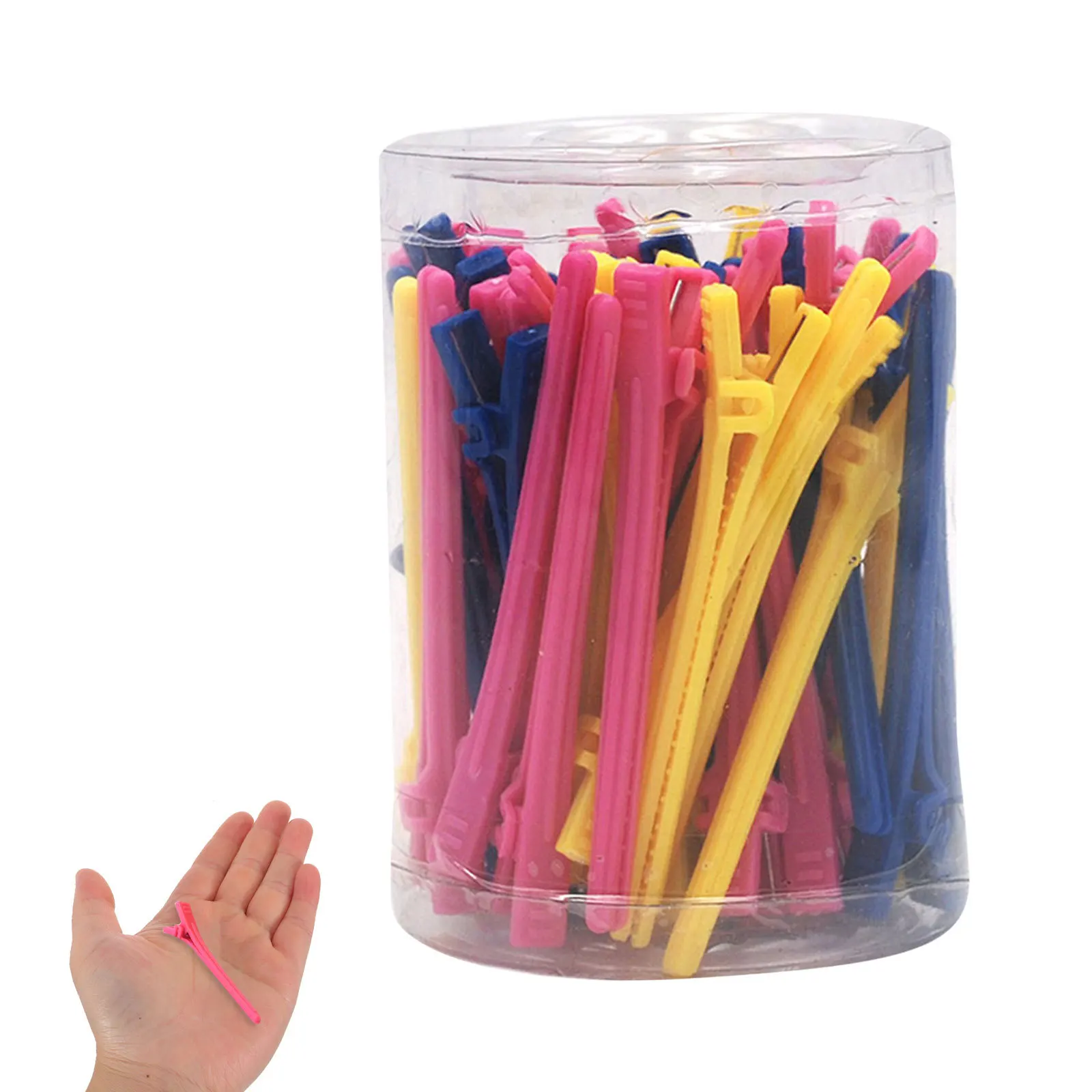 50Pcs Hairdressing Clips Plastic Large Duckbill Alligator Clips for Salon Styling Hair Sectioning Tool Professional Hair Styling
