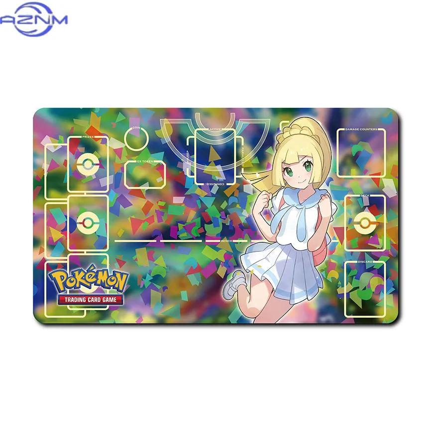 Pokemon Coordinator Dawn TCG Playmat, Waterproof Non-Slip Mouse Mat Anime Girl Trainer Card Game Mat