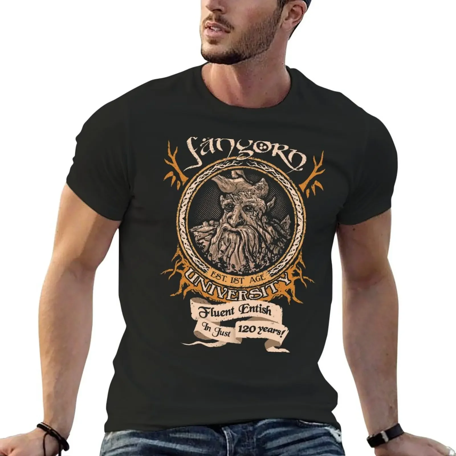 Fangorn University T-Shirt Blouse man clothes fitted t shirts for men