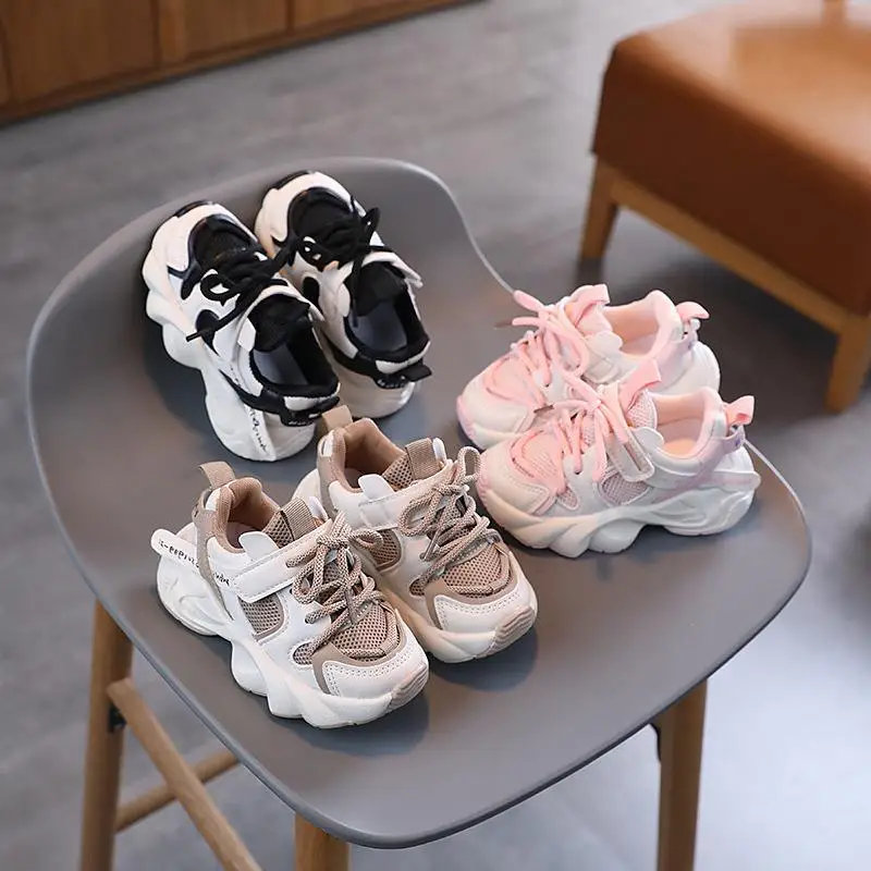 Children's Shoes Autumn and Winter New 2026 Men's and Women's Warm Sports Shoes Baby Soft Soled Running Shoes