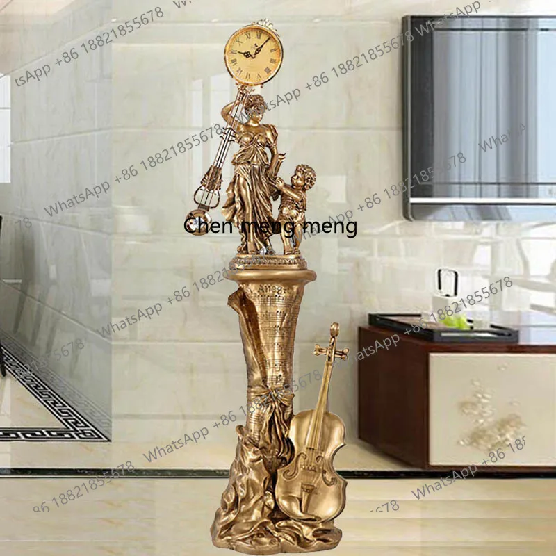 

European living room floor-to-ceiling clock fashion craft clock decorative ornament European art vertical new Chinese style