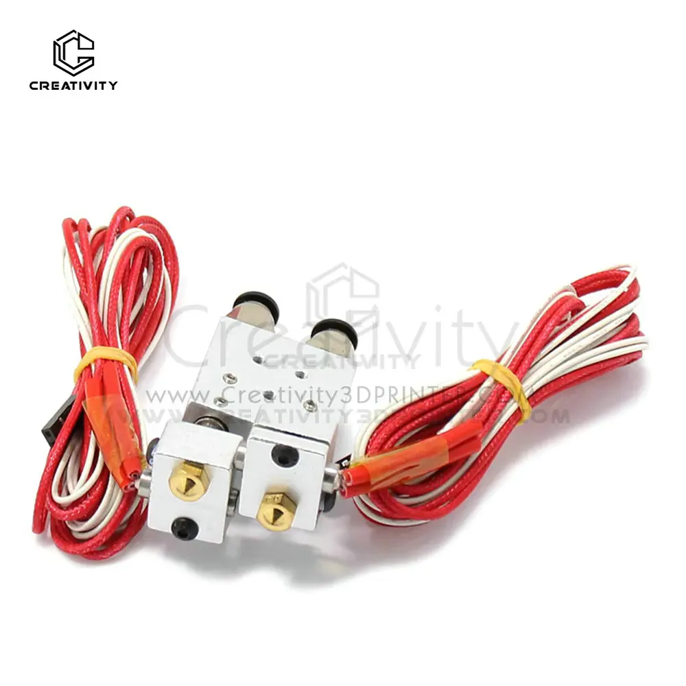 3D Máy In Phần 2 Trong 2 Giàn Phơi Tất Cả Kim Loại Hotend Cho 3D Chimera Hotend Bộ Đa Xúc V6 dual Máy Đùn 0.4Mm/1.75Mm