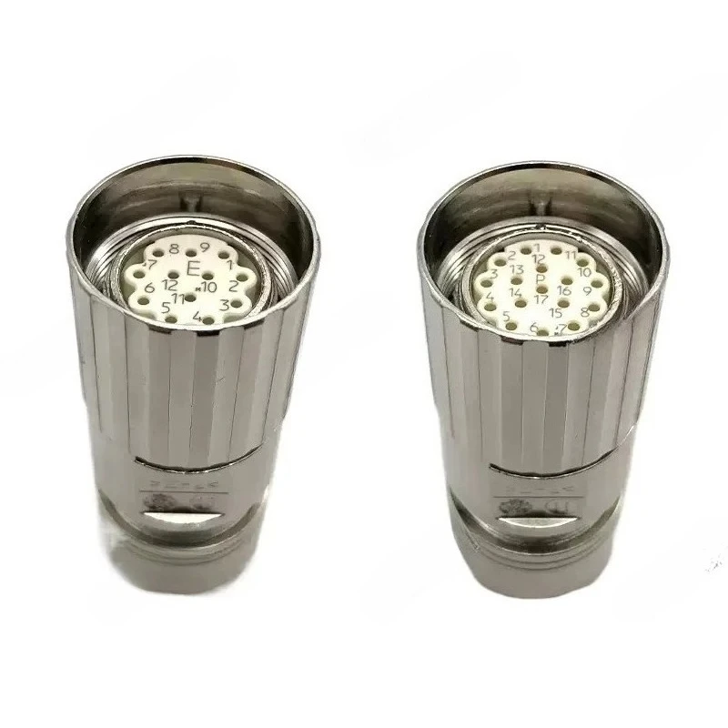 

Standard M23 M623 Straight Type Internal Thread/External Thread 17 Pin Encoder Plug or Female Male Connector Single
