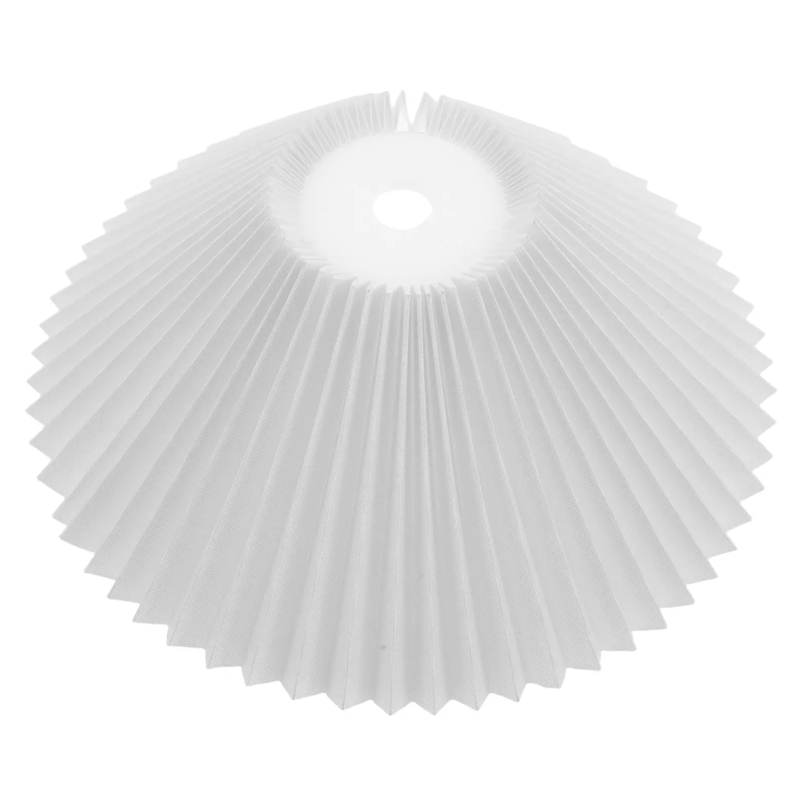 Pleated Fabric Lamp Shade White Replacement Cover for Table Floor Living Room Bedroom Nightstand Small Decorative Bell Lamp