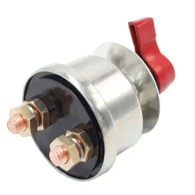 300A Red Handle Master Battery Disconnect ตัดปิด 2 โพสต์ SPST Kill Switch สําหรับรถยนต์
