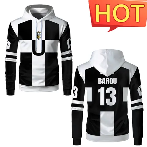 2025 Blå Lock Ubers Tröja Fotboll Träningsoverall Cosplay Uniformer Barou Aiku Lorenzo Hoodie Unisex Uber Tröjor 100-6XL Hoodies 10 best sales fotbollströja - №9