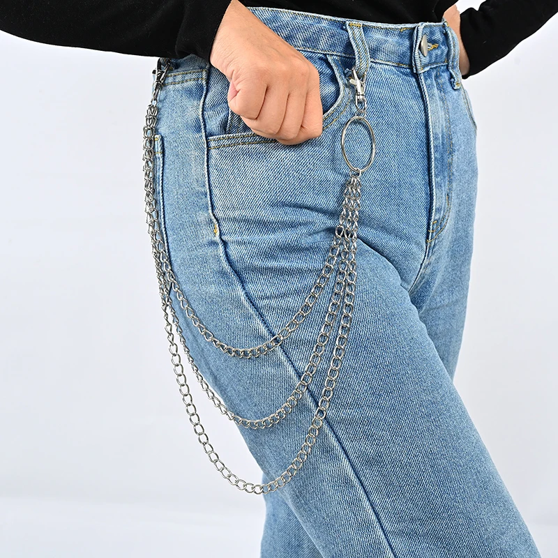 Punk Metall Layered Kette Schl – Women'S Jeans Accessories Chain Bewertung und Preis