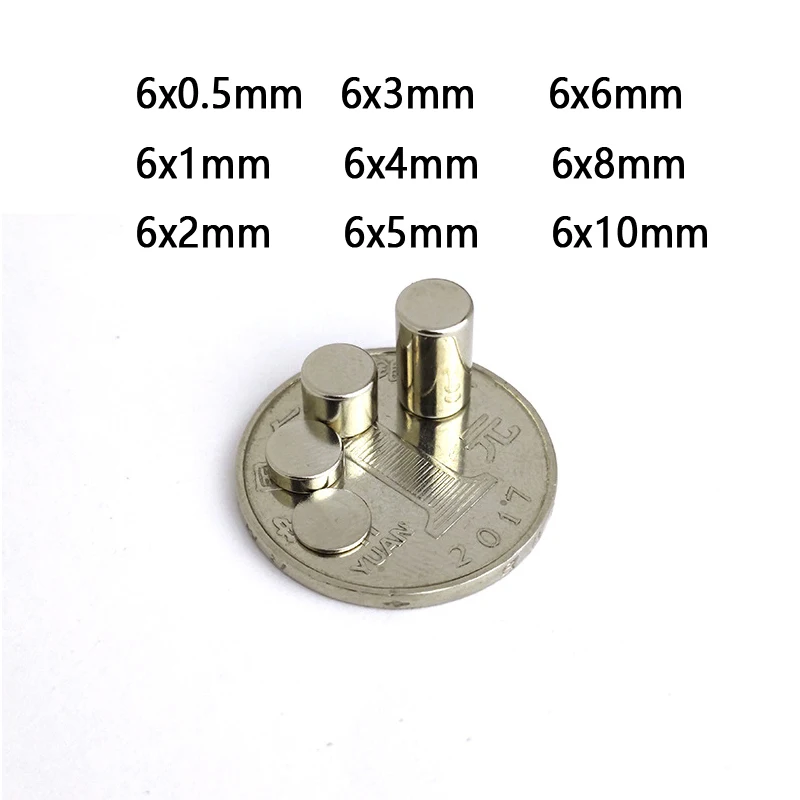 Round Micro Magnets 6x0.5 6x1 6x1.5 6x2 6x3 6x4 6x5 6x6 6x8 6x10 mm refrigerator magnet 6*0.5 6*1 6*2 6*3 6*4 6*5 6*6 6*8 6*10mm