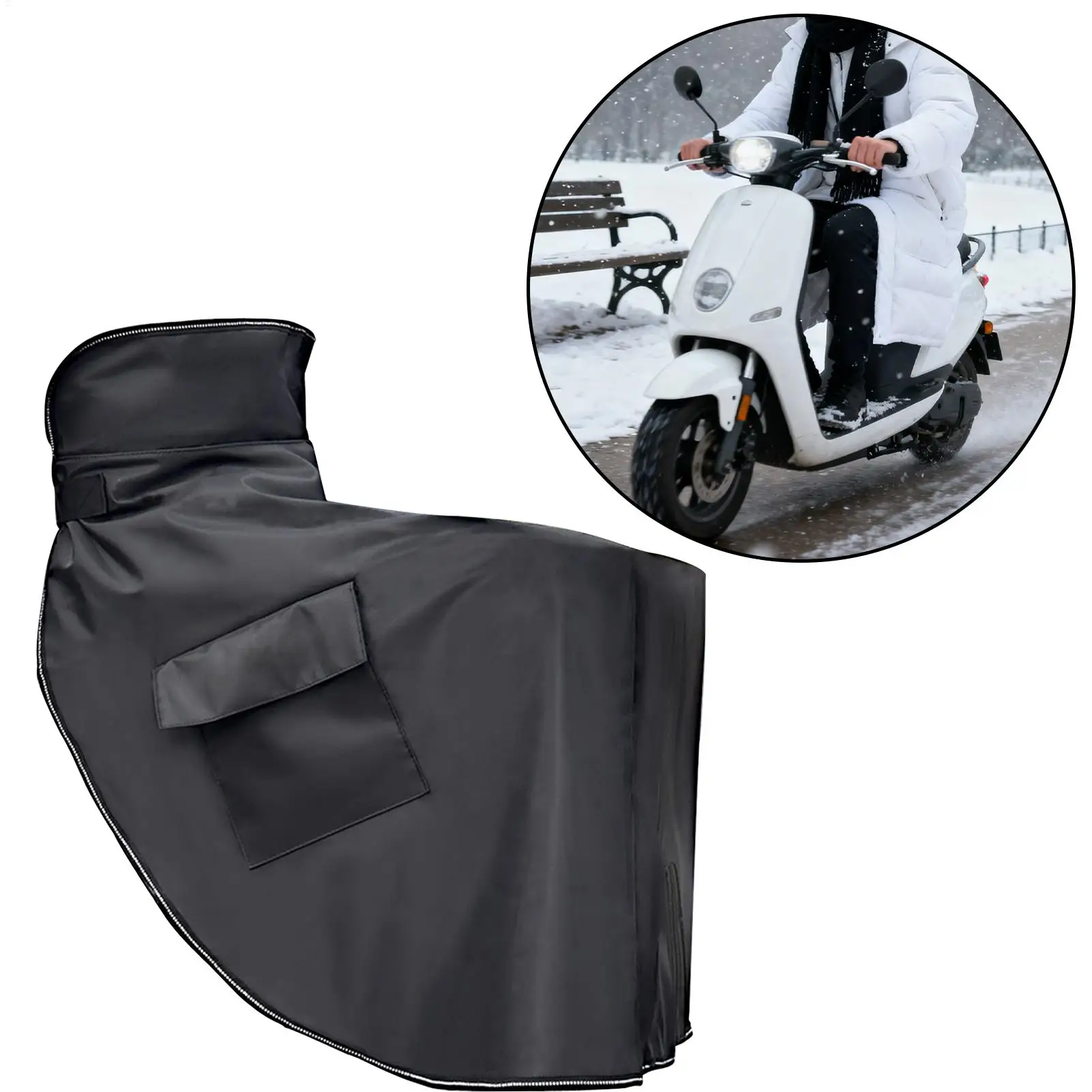 Motorcycle Apron Leg Cover Thick Winter Warm Waterproof Scooter Leg Protector E-Bike Knee Lap Windshield Protector For Winter