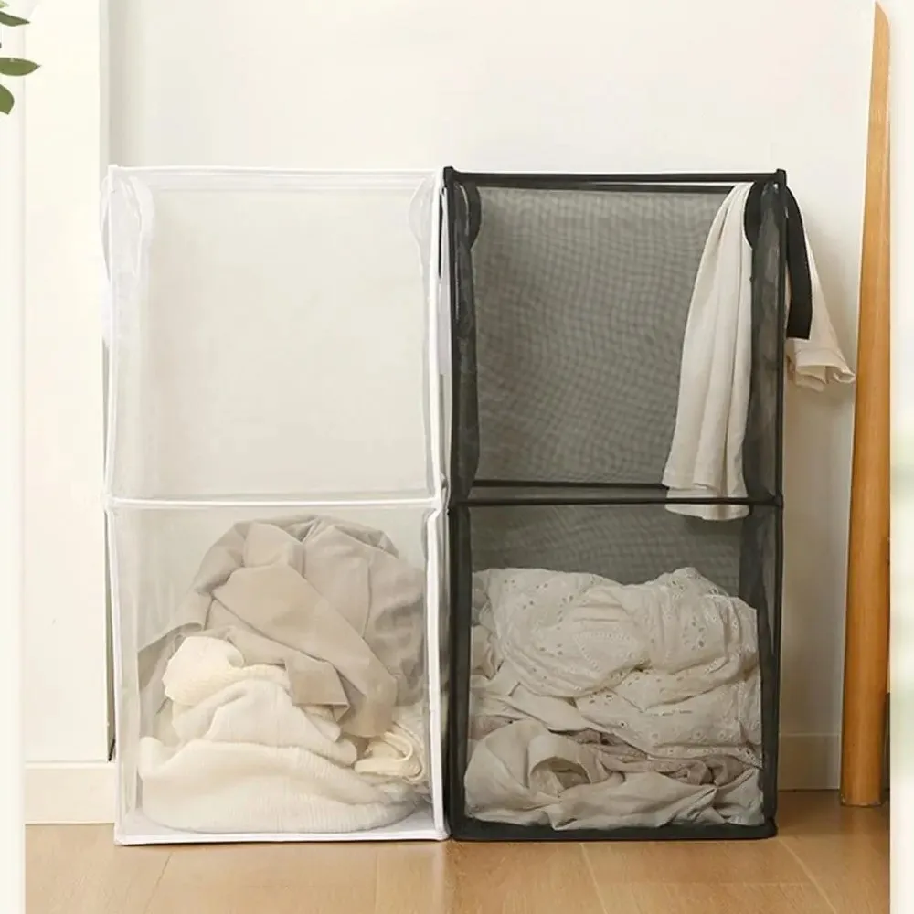 Durable Reinforced Handles Laundry Basket Breathable Mesh Large Capacity Laundry Hamper Storage Basket Home