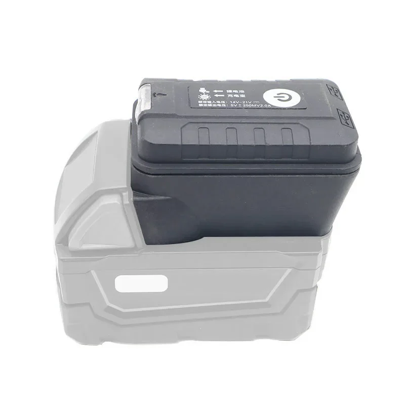 Adapter LED Light Lamp Flashlight Torch USB Mobile Phone Charger For Milwaukee 18V Li-ion Battery Power Bank Fan Lithium Tool