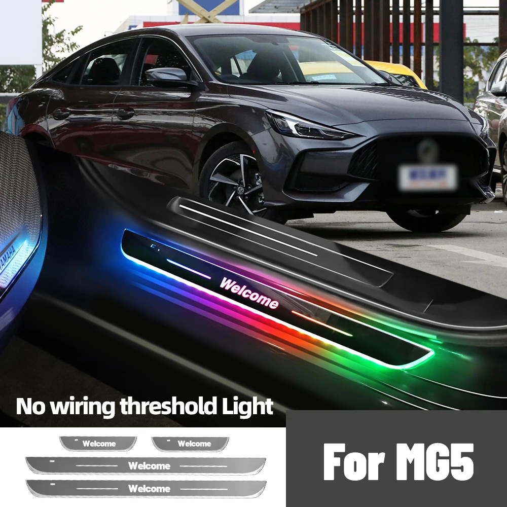 

For MG 5 MG5 2012-2023 2018 2019 2021 2022 Car Door Sill Light Customized Logo LED Welcome Threshold Pedal Lamp Accessories