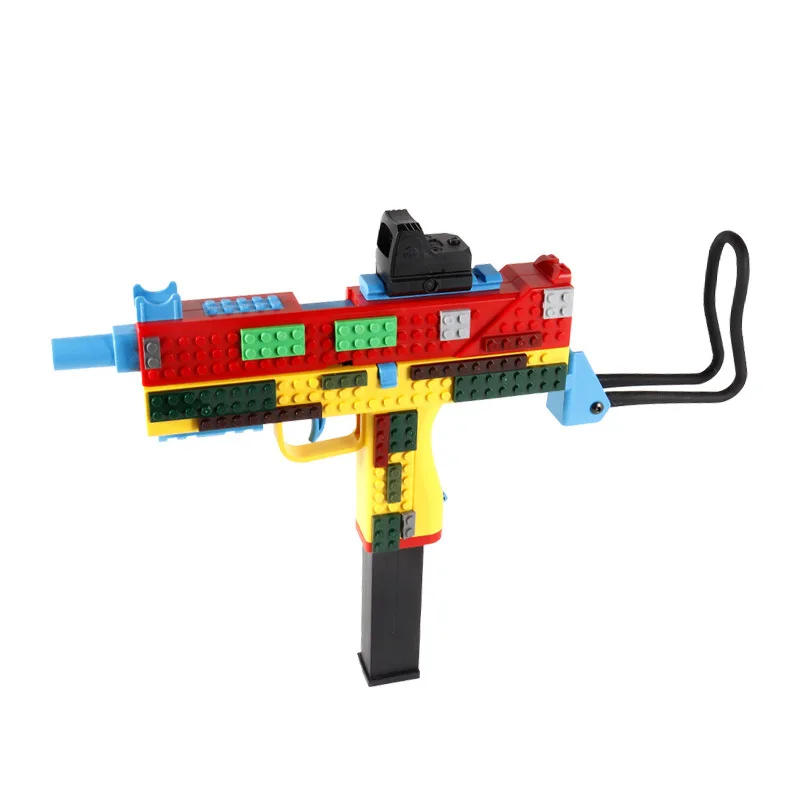 Bloques de Construcción Modelo UZI, Pistola de Bloques UZI para Armar, con Disparo Continuo y Expulsión de Cartuchos, para Jugar, Regalo Único