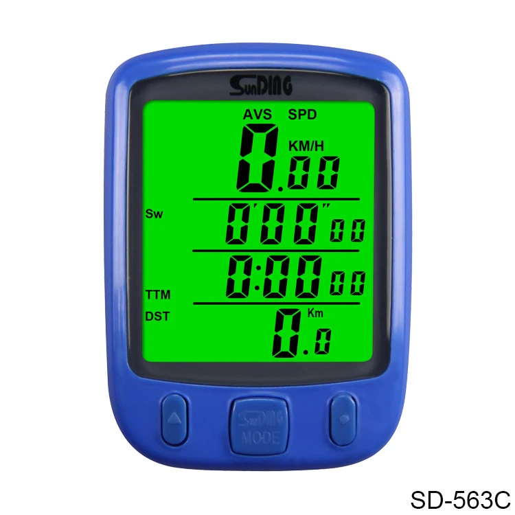 SD-563C Wireless Large Screen Bicycle Code Watch Bicycle Timer Stop Watch Chinese and English
