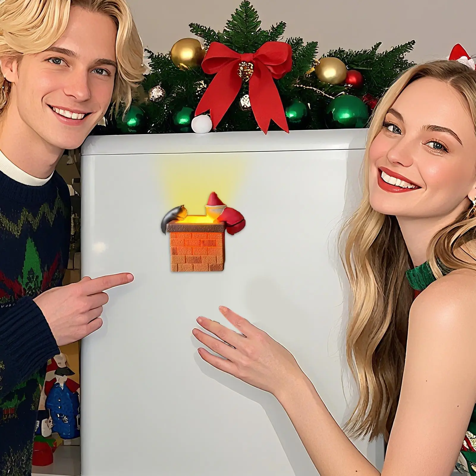 Refrigerator Magnets Glow Christmas Refrigerator Magnet Magnetic Sticker For Fridge Metal Door Bulletin Board Cabinet Lockers