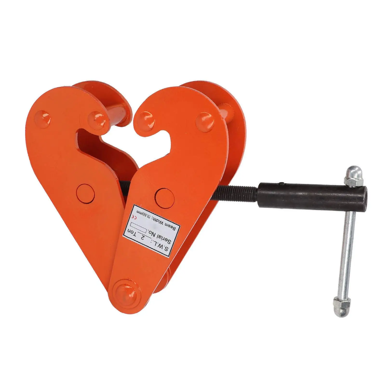 

High Load Vertical Beam Clamp 4400LBS Durable Alloy Steel Easy Use for 70 to 220mm Suitable for highways