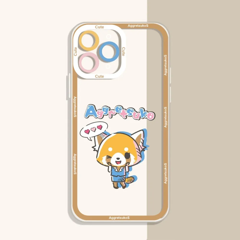 Cute Cartoon A-AggretsukoS Phone Case For iPhone 12 11 13 14 Pro Max XR XS Max X SE2020 7 8 Plus Case